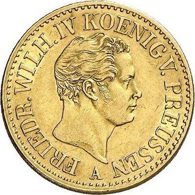 Аверс монеты - 2 фридрихсдора 1852 года A - цена золотой монеты - Пруссия, Фридрих Вильгельм IV