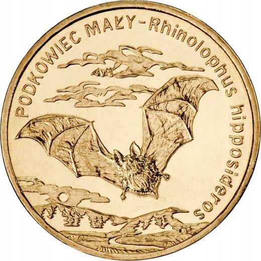 Reverso 2 eslotis 2010 MW AN "Rhinolophus hipposideros" - valor de la moneda  - Polonia, República moderna