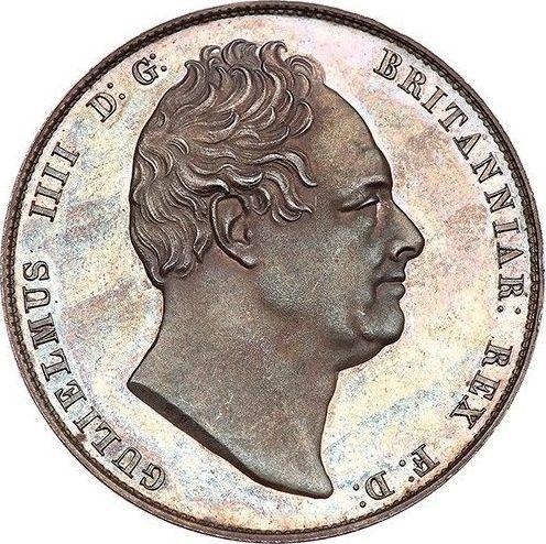 Anverso Media corona 1831 WW Canto liso - valor de la moneda de plata - Gran Bretaña, Guillermo IV