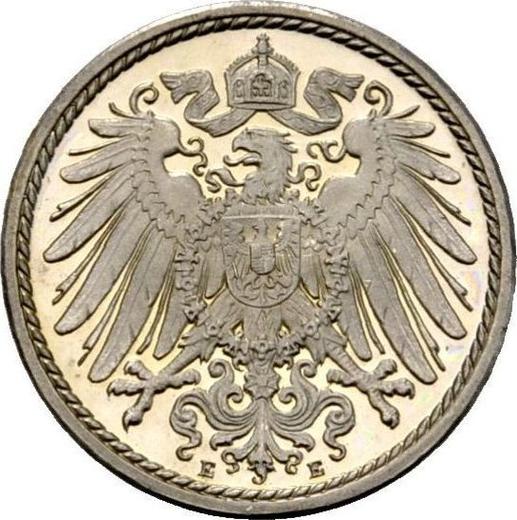 Rewers monety - 5 fenigów 1910 E "Typ 1890-1915" - cena  monety - Niemcy, Cesarstwo Niemieckie