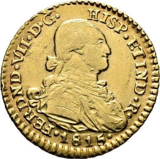 Anverso 1 escudo 1815 NR JF - valor de la moneda de oro - Colombia, Fernando VII