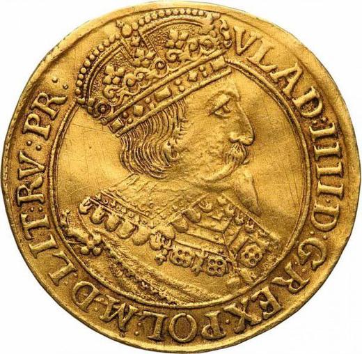 Аверс монеты - Дукат 1635 года SB "Гданьск" - цена золотой монеты - Польша, Владислав IV