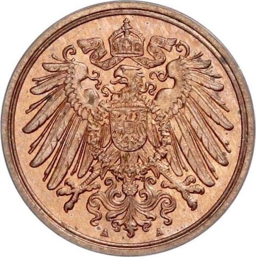 Reverso 1 Pfennig 1896 A "Tipo 1890-1916" - valor de la moneda  - Alemania, Imperio alemán