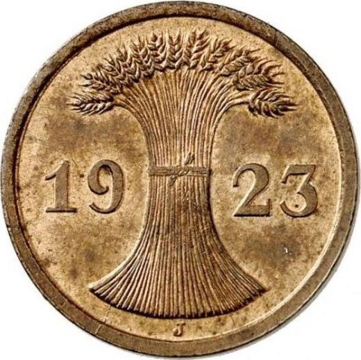 Reverse 2 Rentenpfennig 1923 J -  Coin Value - Germany, Weimar Republic