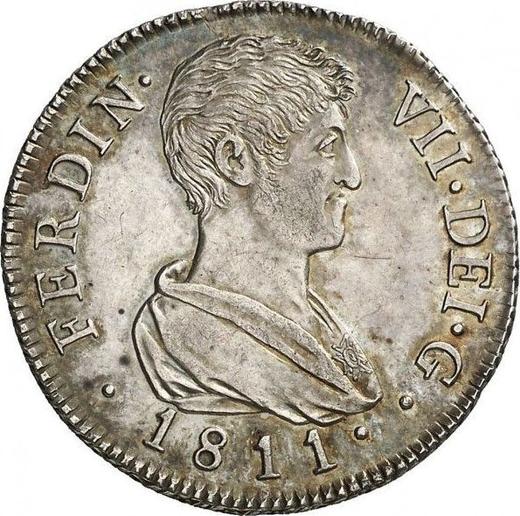 Obverse 2 Reales 1811 V GS "Type 1811-1812" - Silver Coin Value - Spain, Ferdinand VII
