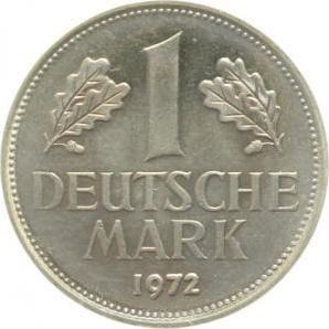 Anverso 1 marco 1972 G - valor de la moneda  - Alemania, RFA