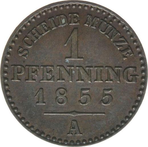 Reverso 1 Pfennig 1855 A - valor de la moneda  - Prusia, Federico Guillermo IV