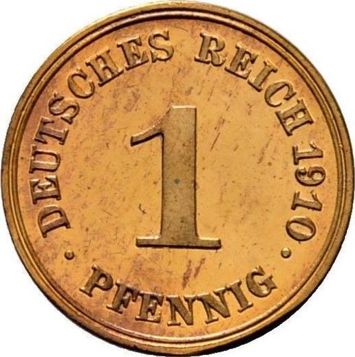 Obverse 1 Pfennig 1910 F "Type 1890-1916" -  Coin Value - Germany, German Empire