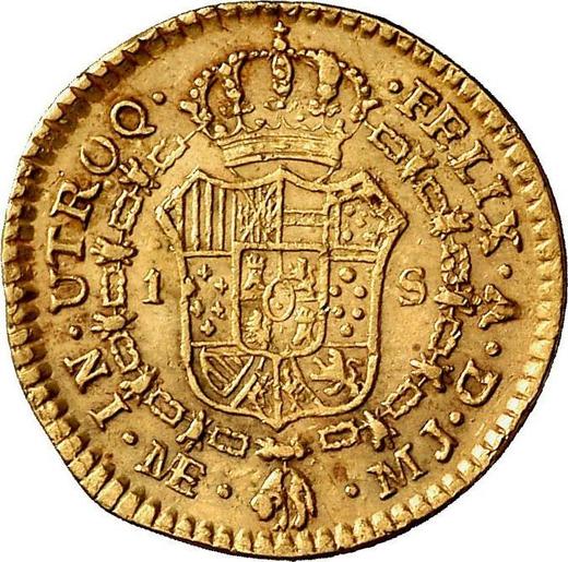 Reverse 1 Escudo 1776 MJ - Gold Coin Value - Peru, Charles III