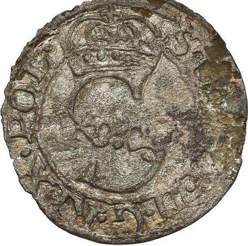 Avers Schilling (Szelag) 1580 "Typ 1580-1586" Wappen der Báthory (Zähne) - Silbermünze Wert - Polen, Stephan Bathory
