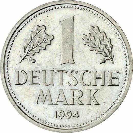 Obverse 1 Mark 1994 A -  Coin Value - Germany, FRG