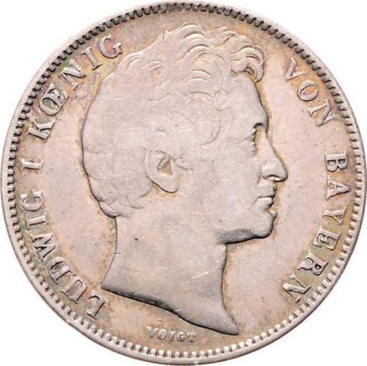 Anverso Medio florín 1842 - valor de la moneda de plata - Baviera, Luis I