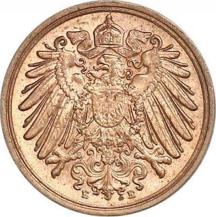 Rewers monety - 1 fenig 1897 E "Typ 1890-1916" - cena  monety - Niemcy, Cesarstwo Niemieckie