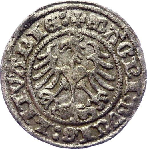 Реверс монеты - Полугрош (1/2 гроша) 1517 года "Литва" - цена серебряной монеты - Польша, Сигизмунд I Старый