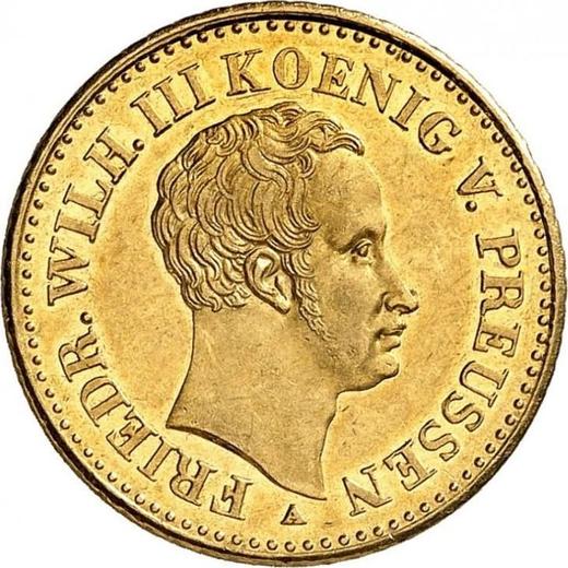Awers monety - Friedrichs d'or 1833 A - cena złotej monety - Prusy, Fryderyk Wilhelm III