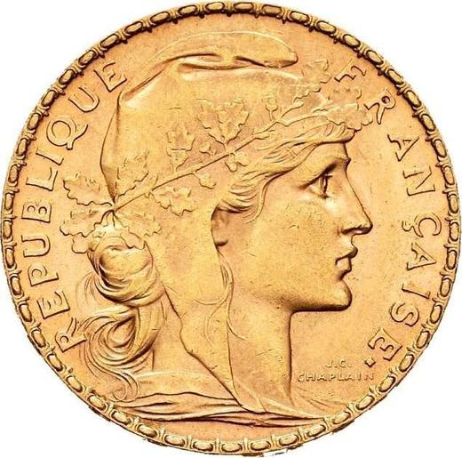 Аверс монеты - 20 франков 1903 года A "Тип 1899-1906" Париж - цена золотой монеты - Франция, Третья республика