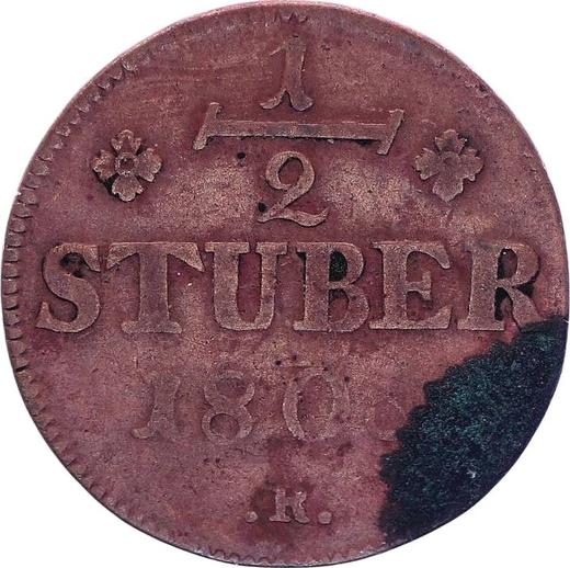 Реверс монеты - 1/2 штюбера 1805 года R - цена  монеты - Берг, Максимилиан I