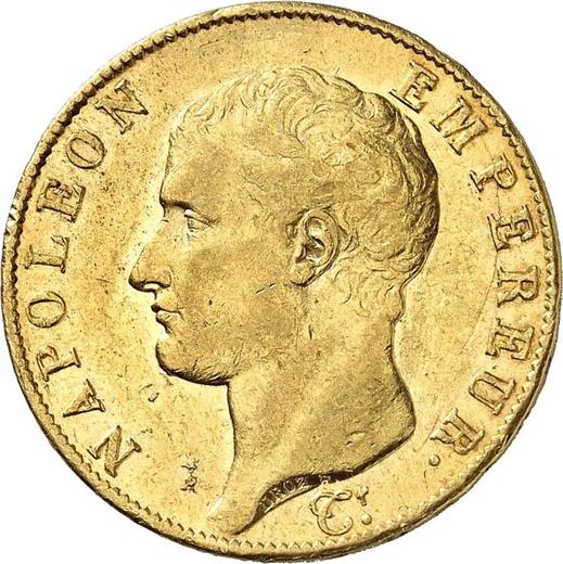 Awers monety - 40 franków AN 14 (1805-1806) A Paryż - Francja, Napoleon I