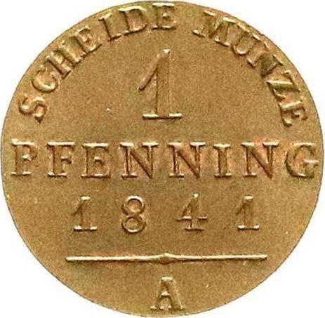 Реверс монеты - 1 пфенниг 1841 года A - цена  монеты - Пруссия, Фридрих Вильгельм IV