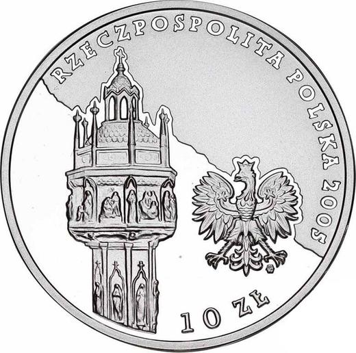 Obverse 10 Zlotych 2005 MW UW "John Paul II" - Silver Coin Value - Poland, III Republic after denomination