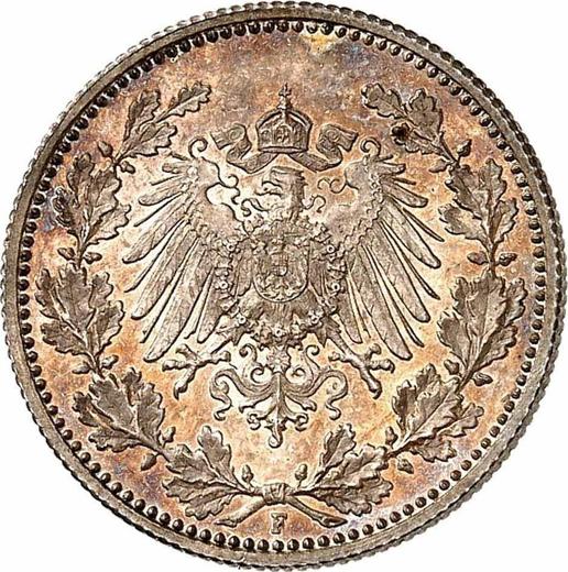 Reverso 50 Pfennige 1902 F "Tipo 1896-1903" - valor de la moneda de plata - Alemania, Imperio alemán