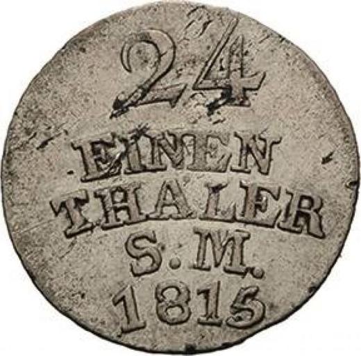 Rewers monety - 1/24 thaler 1815 - cena srebrnej monety - Saksonia-Weimar-Eisenach, Karol August