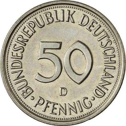 Аверс монеты - 50 пфеннигов 1976 года D - цена  монеты - Германия, ФРГ