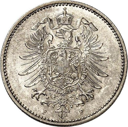 Rewers monety - 1 marka 1873 F "Typ 1873-1887" - cena srebrnej monety - Niemcy, Cesarstwo Niemieckie