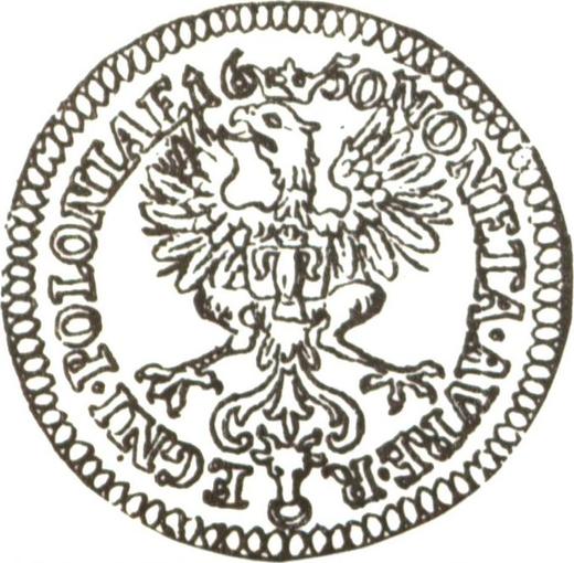 Reverso 3 ducados 1650 - valor de la moneda de oro - Polonia, Juan II Casimiro