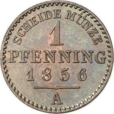 Реверс монеты - 1 пфенниг 1856 года A - цена  монеты - Пруссия, Фридрих Вильгельм IV