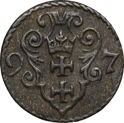 Awers monety - Denar 1597 "Gdańsk" - cena srebrnej monety - Polska, Zygmunt III