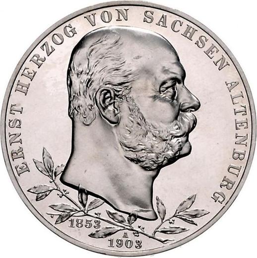 Аверс монеты - 5 марок 1903 года A "Саксен-Альтенбург" 50 лет правления - цена серебряной монеты - Германия, Германская Империя