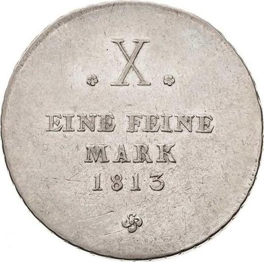 Reverso Tálero 1813 LS - valor de la moneda de plata - Sajonia-Weimar-Eisenach, Carlos Augusto