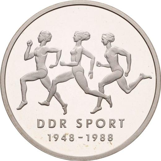 Anverso 10 marcos 1988 A "Deporte en la RDA" Plata Prueba - valor de la moneda de plata - Alemania, República Democrática Alemana (RDA)