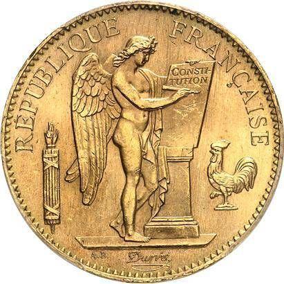 Аверс монеты - 100 франков 1911 года A "Тип 1878-1914" Париж - цена золотой монеты - Франция, Третья республика