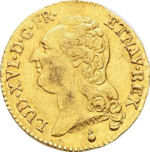 Аверс монеты - Луидор 1785 года AA "Тип 1785-1792" Мец - цена золотой монеты - Франция, Людовик XVI