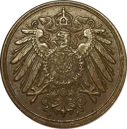 Реверс монеты - 1 пфенниг 1906 года J "Тип 1890-1916" - цена  монеты - Германия, Германская Империя
