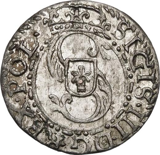 Аверс монеты - Шеляг 1616 года "Рига" - цена серебряной монеты - Польша, Сигизмунд III Ваза