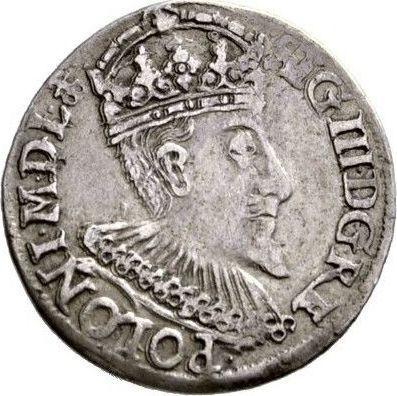 Obverse 3 Groszy (Trojak) 1594 I4 "Olkusz Mint" Initials "I4" - Silver Coin Value - Poland, Sigismund III Vasa