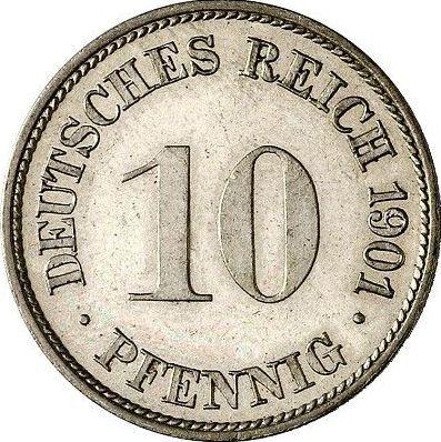 Anverso 10 Pfennige 1901 G "Tipo 1890-1916" - valor de la moneda  - Alemania, Imperio alemán