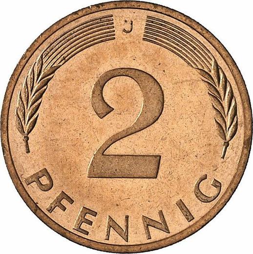 Аверс монеты - 2 пфеннига 1973 года J - цена  монеты - Германия, ФРГ