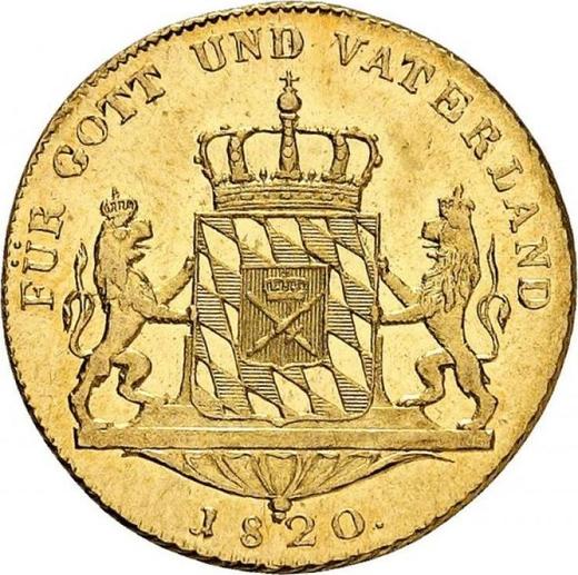 Rewers monety - Dukat 1820 - cena złotej monety - Bawaria, Maksymilian I