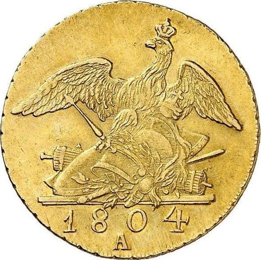 Реверс монеты - Фридрихсдор 1804 года A - цена золотой монеты - Пруссия, Фридрих Вильгельм III