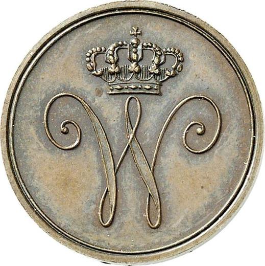 Аверс монеты - Пробный 1 пфенниг 1846 года CvC - цена  монеты - Брауншвейг-Вольфенбюттель, Вильгельм