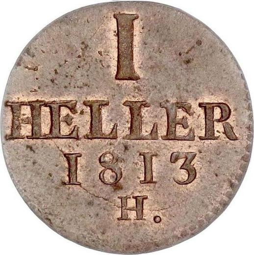 Rewers monety - 1 halerz 1813 H - cena  monety - Saksonia-Albertyna, Fryderyk August I