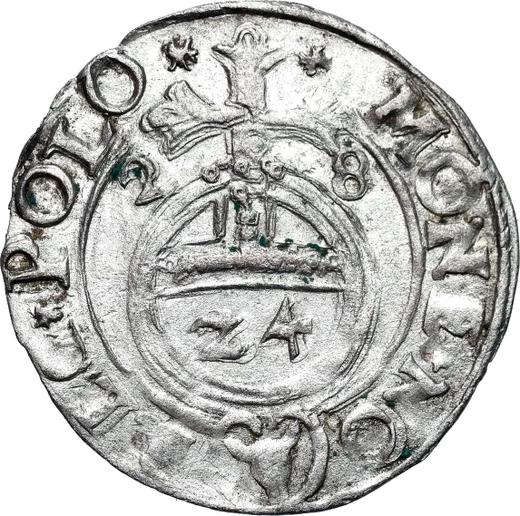 Аверс монеты - Полторак 1628 года "Быдгощский монетный двор" Антикварная подделка - цена серебряной монеты - Польша, Сигизмунд III Ваза