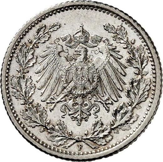 Reverso Medio marco 1911 F "Tipo 1905-1919" - valor de la moneda de plata - Alemania, Imperio alemán