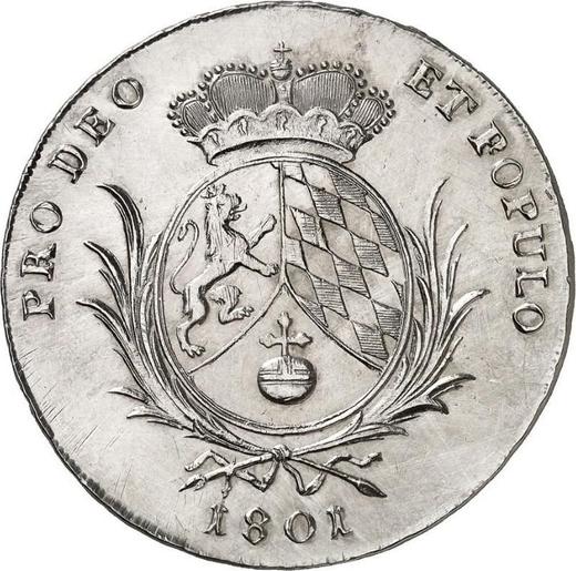Реверс монеты - Талер 1801 года - цена серебряной монеты - Бавария, Максимилиан I