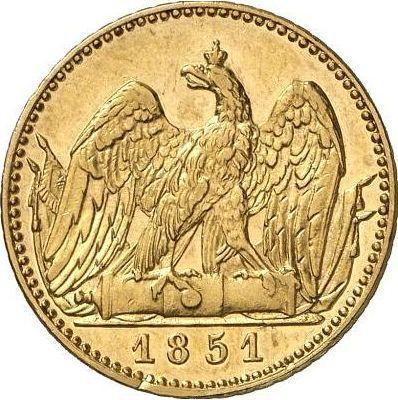 Реверс монеты - Фридрихсдор 1851 года A - цена золотой монеты - Пруссия, Фридрих Вильгельм IV