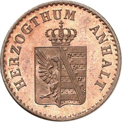 Anverso 1 Pfennig 1864 A - valor de la moneda  - Anhalt-Dessau, Leopoldo Federico